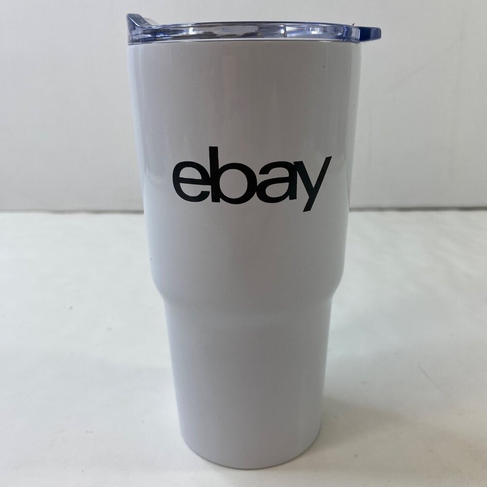 Ebay White Tumbler With Clear Lid 20 Oz Insulated Cup Double Wall Stainless Stee